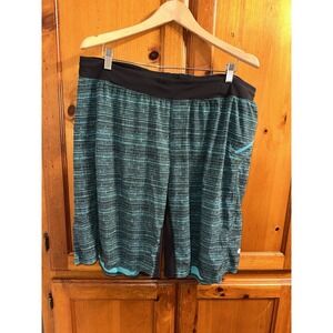 Lululemon Shorts Men's XXL 2XL Assert Shorts 11" Inseam Train Stretch Blue Yoga